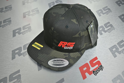 RS Garage Logo Black Camo Limited Edition Flat Bill - Snapback