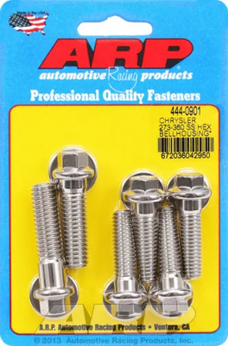 444-0901 ARP Chrysler 273-360 wedge SS hex bellhousing bolt kit