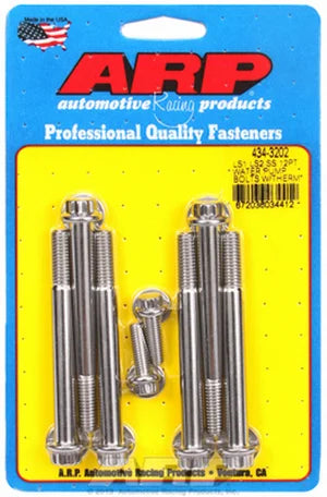 434-3202 ARP LS1 LS2 SS water pump bolts thermostat housing bolts kit