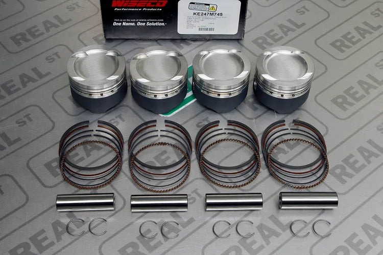 KE247M745 Wiseco Forged Pistons Suzuki Swift GTI 1.3L 16V Turbo G13B 74.5mm +0.5mm -8 cc 8.5:1