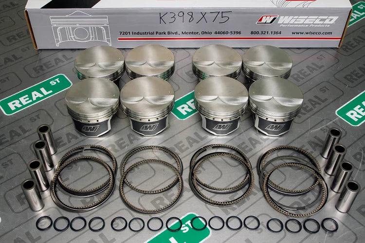 K398X75 Wiseco Pistons Chevy LS Series LS1 LS2 LS3 LS6 .927 Pin 6.125 Rod 4.075 Bore -3.2cc 10.1:1-10.7:1