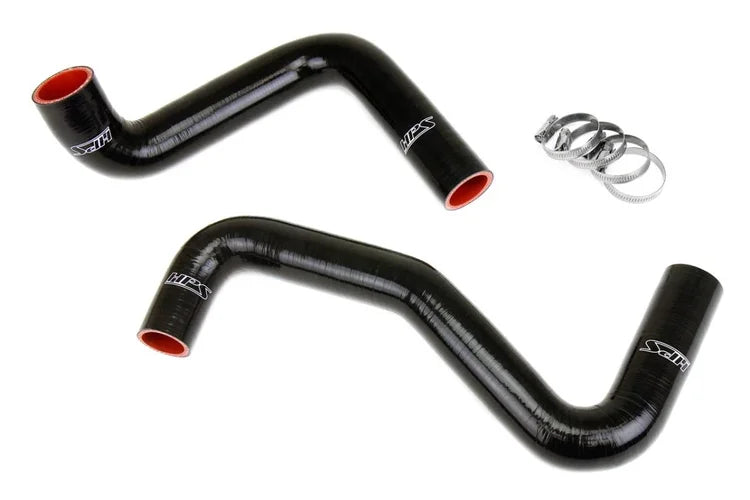 57-1956-BLK HPS Black Coolant Hose Kit 240SX S13 S14 S15 LS Swap LS1 Water Pump 9 O'clock Thermostat Sr Rad