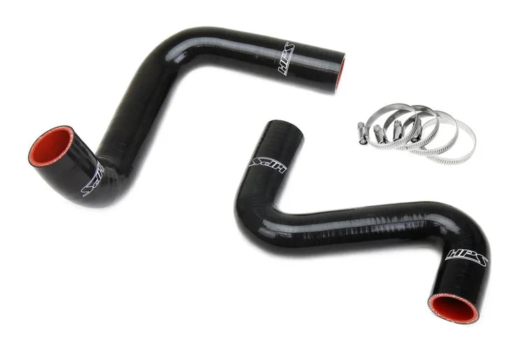 57-2060-BLK HPS Black Coolant Hose Kit 240SX S13 S14 S15 LS Swap LS3 LS7 Water Pump 9 O'clock Thermostat Sr Rad