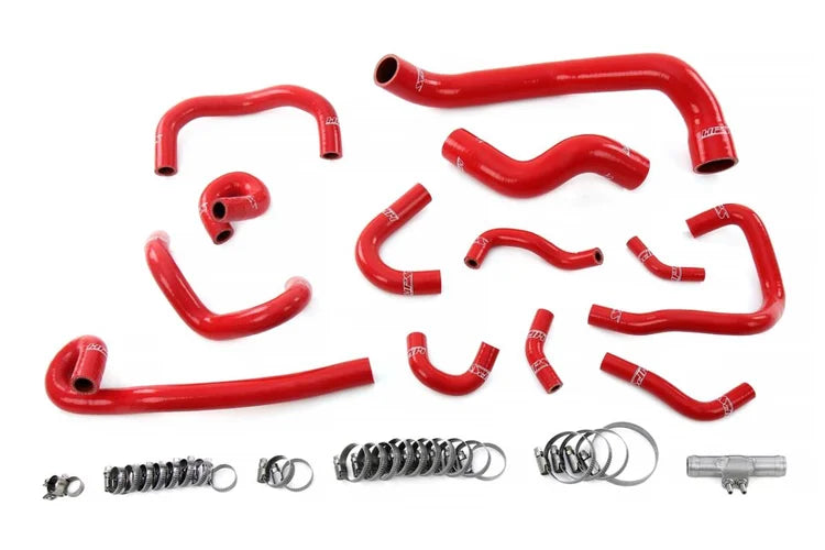 57-2135-RED HPS Red Silicone Radiator + Heater + Ancillary Hose 1995-1998 Nissan Skyline GTR R33 RB26DETT