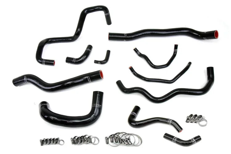 57-1876-BLK HPS Black Radiator, Oil Cooler, Ancillary Hose 2006-2007 Mazda Mazdaspeed 6 Disi MZR 2.3L L3-VDT