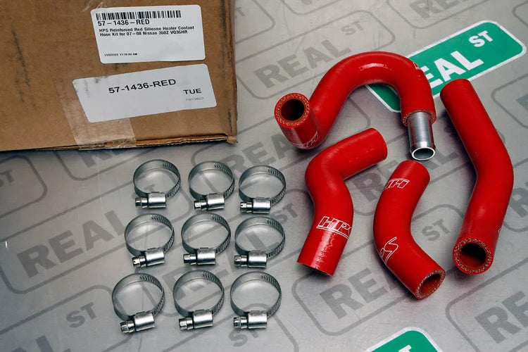 57-1436-RED HPS Red Silicone Heater Coolant Hose Kit 2007-2008 Nissan 350Z VQ35HR
