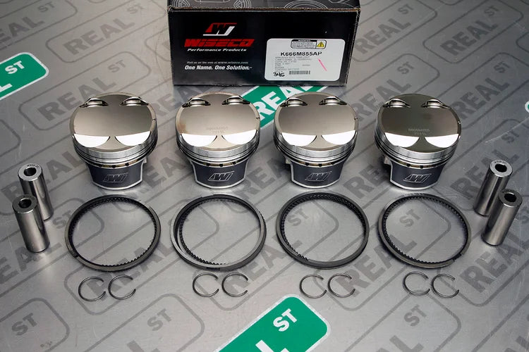 K666M855AP Wiseco AP Forged Pistons Mitsubishi Evo 4 5 6 7 8 9 4G63T Asymmetric Skirt 85.5mm -9.5 cc 9.5:1