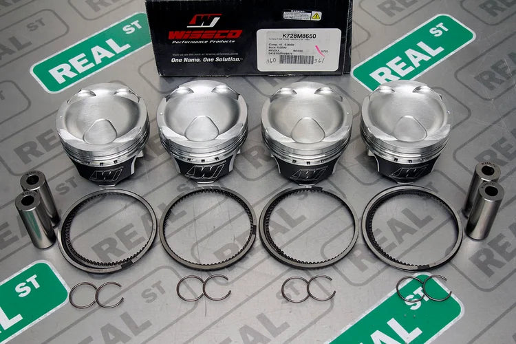 K728M8650 Wiseco Forged Pistons FA20F FA20DIT WRX 2015+ -16cc Dish 86.50mm 9.5:1