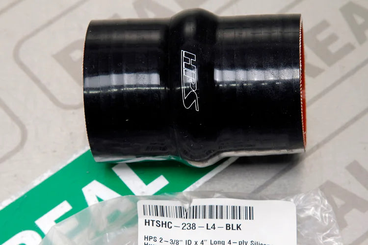 HTSHC-238-L4-BLK HPS 2-3/8" ID X 4" Long 4-PLY Silicone Hump Coupler Hose Black