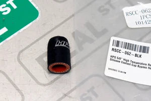 RSCC-062-BLK HPS 5/8" High Temperature Reinforced Black Silicone Coolant Cap Bypass Heater 16MM