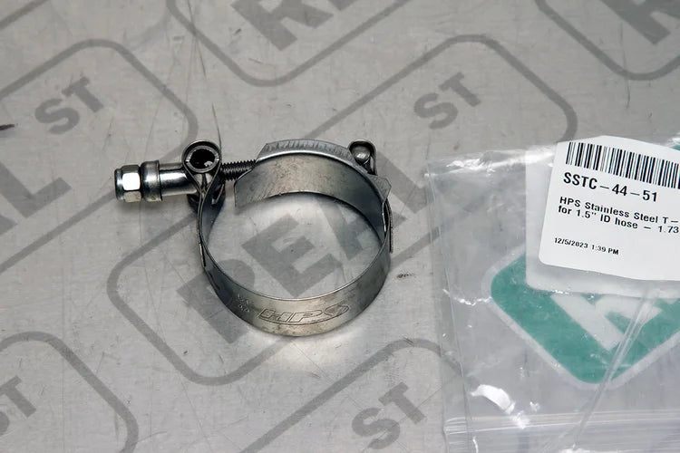 SSTC-44-51 HPS Stainless Steel T-Bolt Clamp SAE 28 for 1.5" ID Hose - 1.73"-2.00"