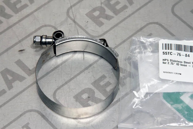 SSTC-76-84 HPS Stainless Steel T-Bolt Clamp SAE 68 for 2.75" ID Hose - 2.99"-3.31"