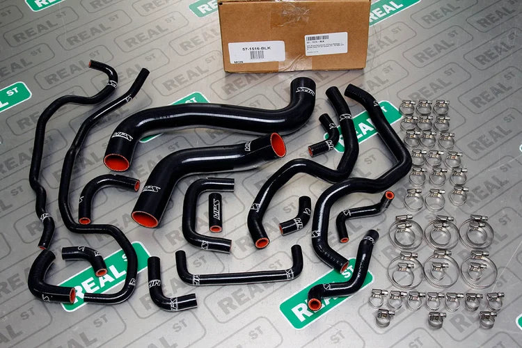 57-1516-BLK HPS Black Reinforced Silicone Radiator + Heater Hose Kit 2015-2017 WRX STI 2.5L Turbo