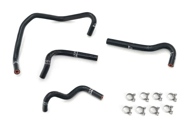 57-2155-BLK HPS Silicone Ancillary Coolant Hose Kit 1990-1993 Mazda Miata NA6 B6 DOHC 1.6L I4 Black