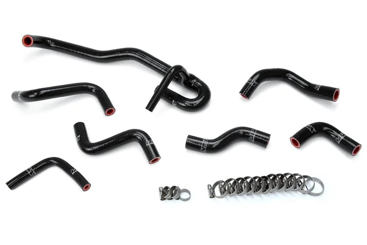 57-2190-BLK HPS Silicone Heater Coolant Hose Kit 1990-1991 Toyota 4RUNNER 3.0L w/ Rear Heater Lhd Black