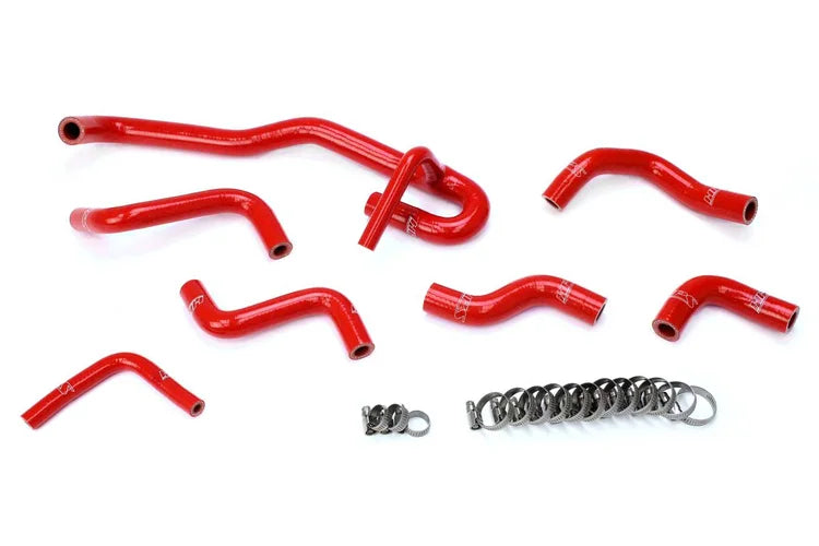 57-2190-RED HPS Silicone Heater Coolant Hose Kit 1990-1991 Toyota 4RUNNER 3.0L w/ Rear Heater Lhd Red