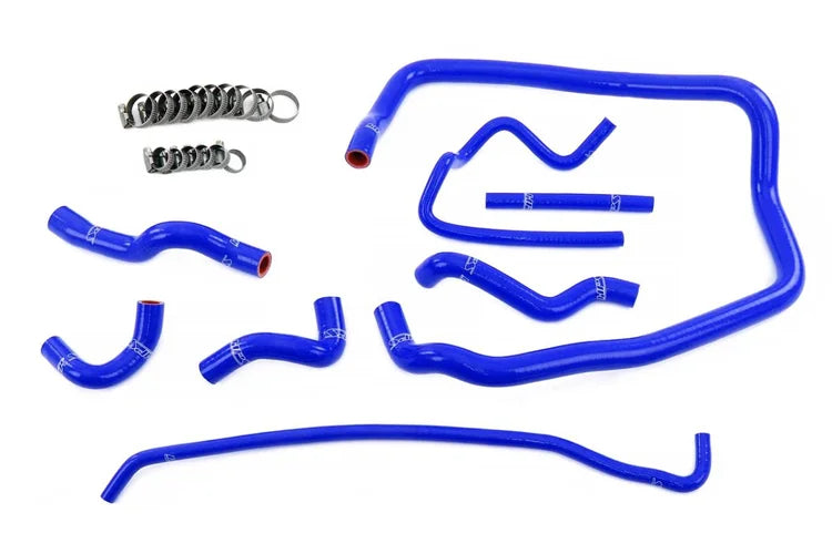 57-2138-BLUE HPS Silicone Heater + Throttle Body + Expansion Tank Hoses 1996-1999 Bmw E36 M52 Blue