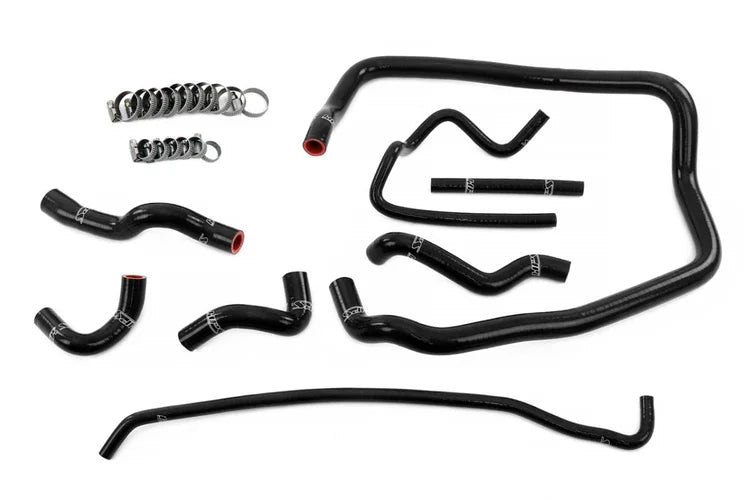 57-2138-BLK HPS Silicone Heater + Throttle Body + Expansion Tank Hoses 1996-1999 Bmw E36 M52 Black