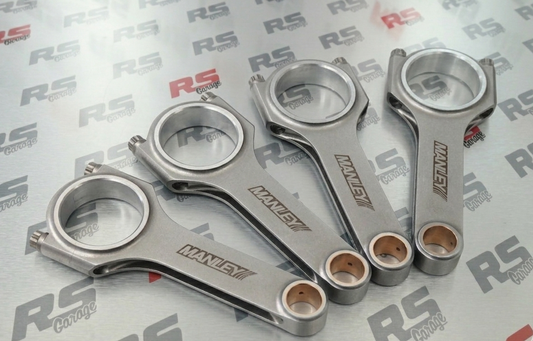14022-4 Manley Forged H Beam Connecting Rods Mitsubishi 2G DSM Eclipse Talon EVO 8 9 VIII IX 4G63T 7 Bolt