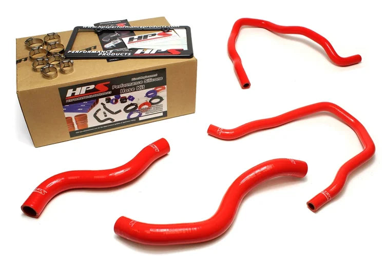 57-1387-RED HPS Silicone Radiator Hose and Heater Hose Kit Red Honda 2013-2015 Accord 2.4L K24W2