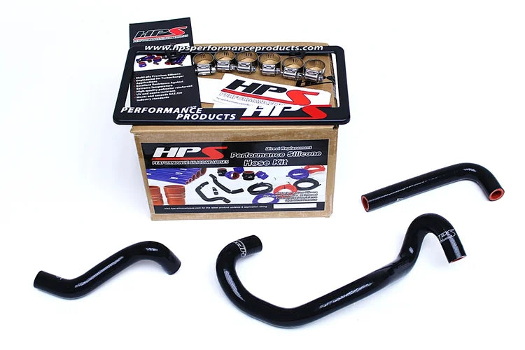 57-1421-BLK HPS Silicone Heater Hose Black Mazda 1986-1992 RX7 RX-7 FC3S Non Turbo Left Hand Drive