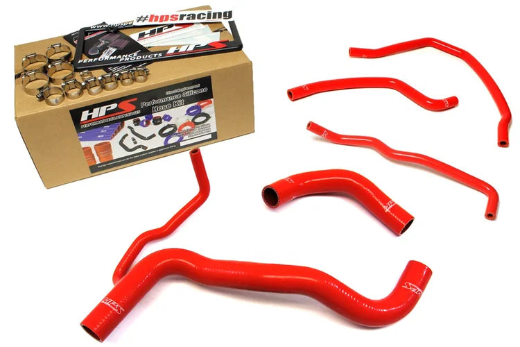 57-1479-RED HPS Silicone Radiator Coolant Hose 5PCS Complete Set Red Scion 2011-2016 tC