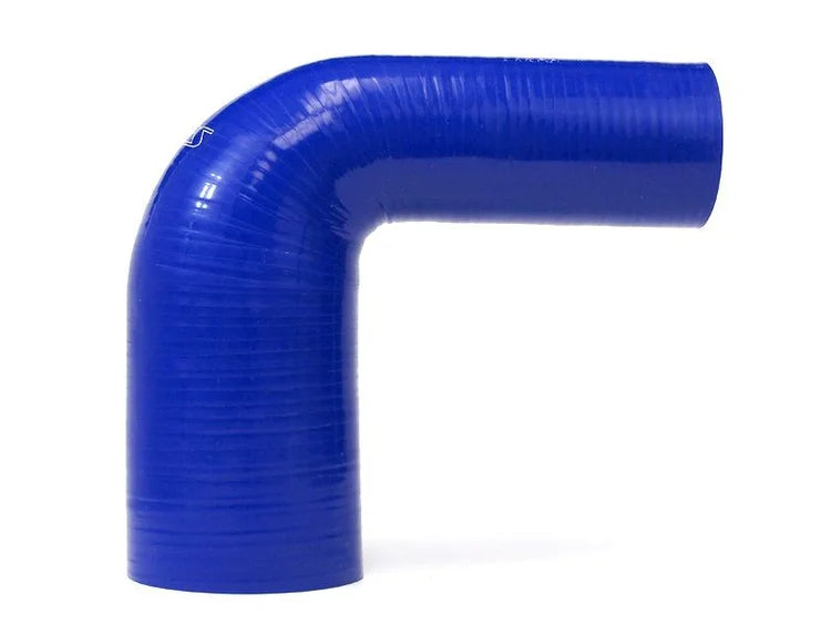 HTSER90-075-150-BLUE HPS 3/4" > 1.5" ID 4-PLY 90 Degree Elbow Reducer Hose Blue 19MM > 38MM ID