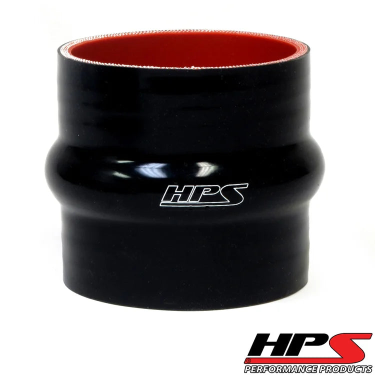 HTSHC-325-L4-BLK HPS 3-1/4" ID X 4" Long 4-PLY Silicone Hump Coupler Hose Black