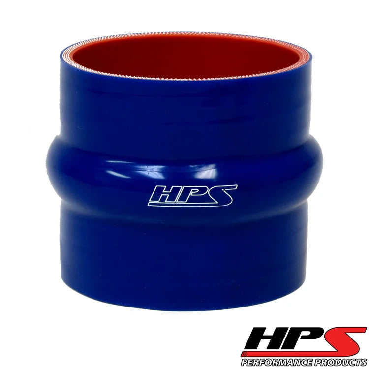 HTSHC-162-L4-BLUE HPS 1-5/8" ID X 4" Long 4-PLY Silicone Hump Coupler Hose Blue