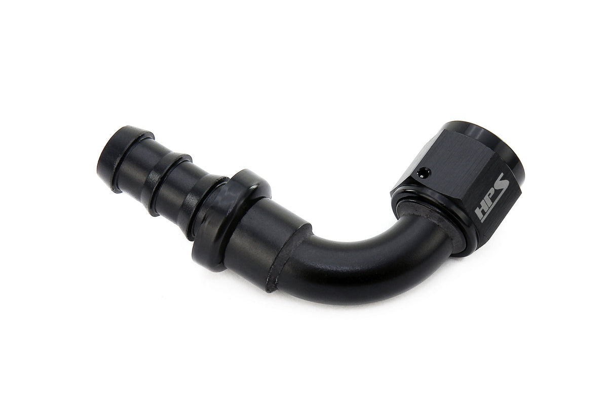 150-9004 HPS Aluminum AN-4 90 Push-On Hose End