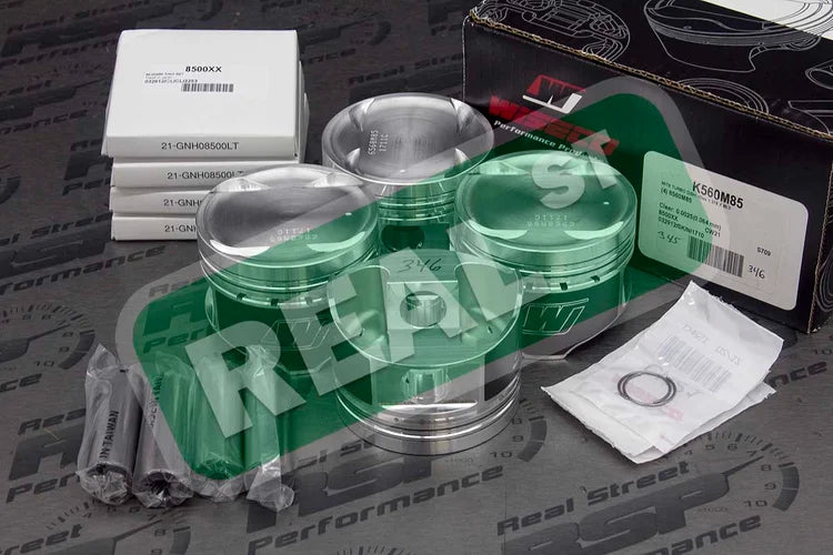 K560M85 Wiseco Forged Pistons Mitsubishi Eclipse GST GSX Talon 1G DSM 4G63T 6 Bolt 21mm Pin 85mm STD 8.9:1