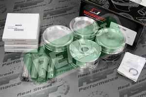 K571M86 Wiseco Forged 100mm Stroker Pistons Mitsubishi Eclipse 1G DSM 4G63T 6 Bolt 21mm Pin 86mm -21cc 8.7:1