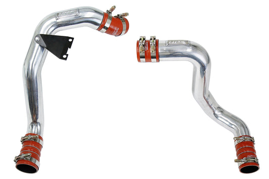 17-105P HPS Polished Intercooler Pipe 2003-2007 Ford F-250 Superduty Powerstroke 6.0L Diesel Turbo Hot and Cold Side with Orange Boots
