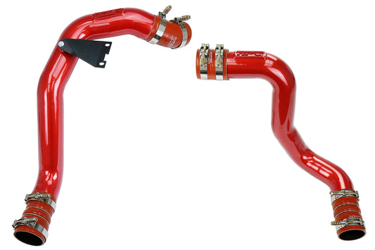 17-105R HPS Red Intercooler Pipe 2003-2007 Ford F-250 Superduty Powerstroke 6.0L Diesel Turbo Hot and Cold Side with Orange Boots