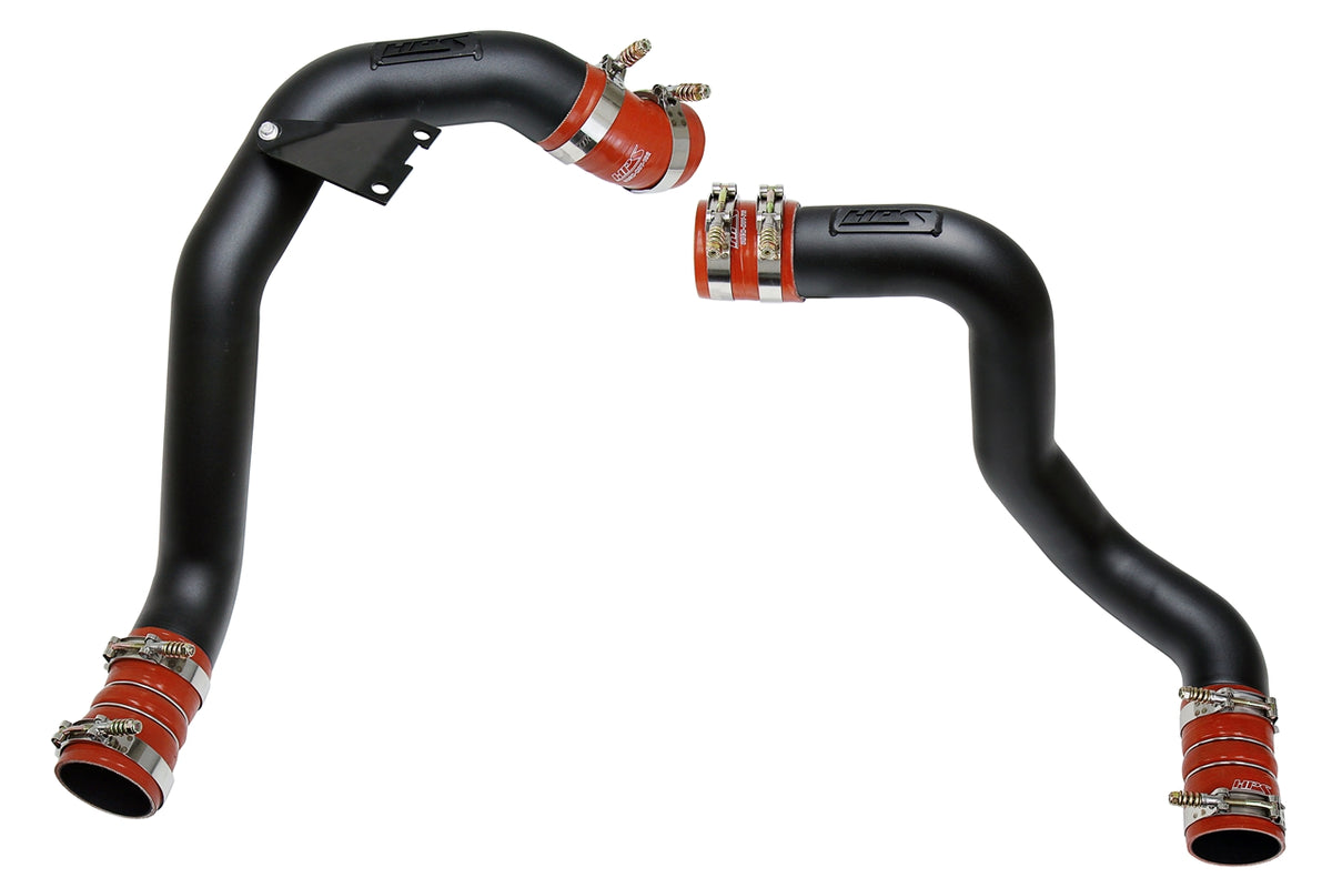 17-105WB HPS Black Intercooler Pipe 2003-2007 Ford F-250 Superduty Powerstroke 6.0L Diesel Turbo Hot and Cold Side with Orange Boots