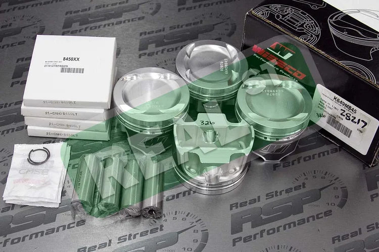 K649M845 Wiseco Forged Pistons Honda Del Sol Civic Si 1.6L B16A 84.5mm +3.5mm -10.0 cc 8.4:1
