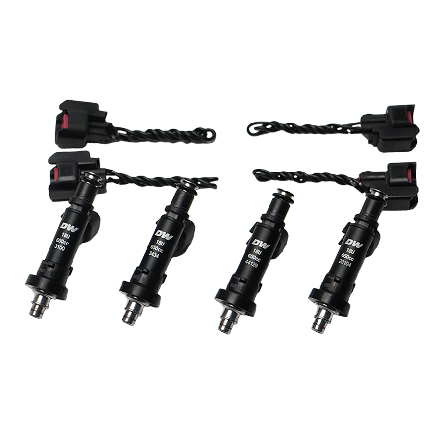 18U-04-0650-4 DeatschWerks Bosch EV14 650cc Fuel Injectors Set of 4 Civic 1992-2000 Integra 90-01 B/D/H OBD I II