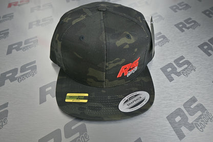 RS Garage Logo Black Camo Limited Edition Flat Bill - Snapback