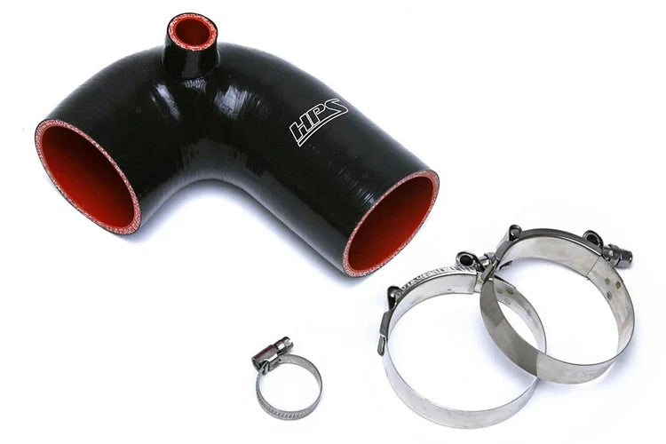 57-1493-BLK HPS Black Reinforced Silicone Post Maf Air Intake Hose Kit Mazda MX-5 Miata NC1 2006-2008