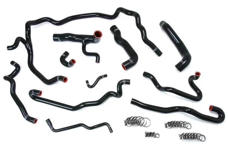 57-1552-BLK HPS Black Silicone Radiator + Heater Coolant Hose Kit for 2004-2005 Bmw 530I E60 Lhd