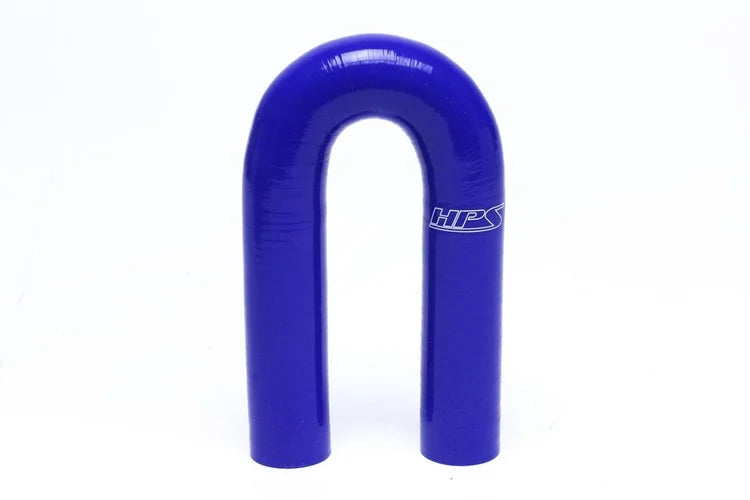 HTSEC180-050-BLUE HPS 1/2" ID 4-PLY 180 Degree U Bend Elbow Coupler Hose Blue 13MM ID