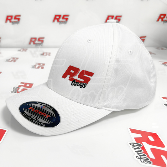 RS Garage Logo FlexFit Hat White