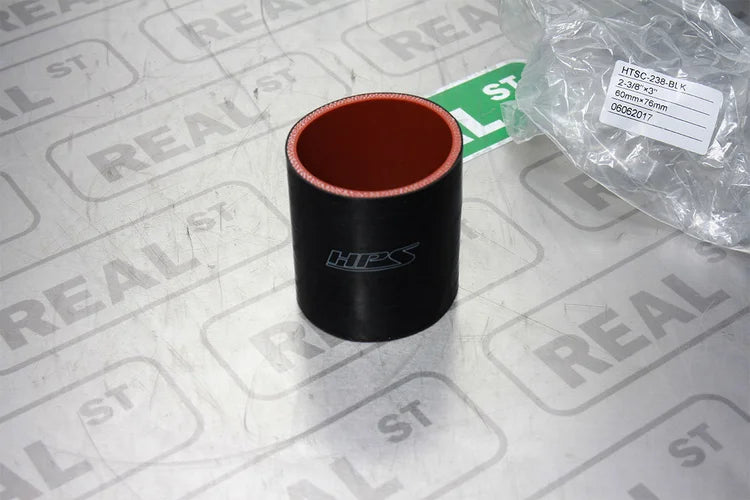 HTSC-238-BLK HPS 2-3/8" ID X 3" Long 4-PLY Silicone Coupler Hose Black