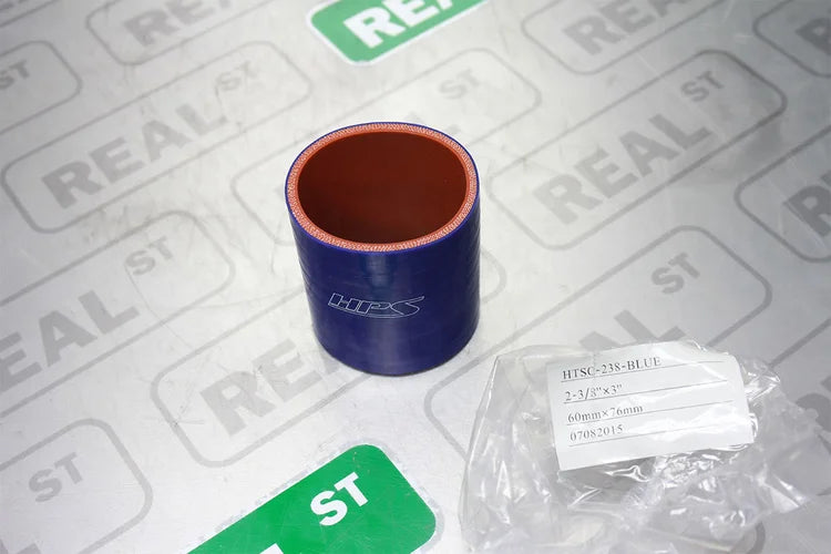 HTSC-238-BLUE HPS 2-3/8" ID X 3" Long 4-PLY Silicone Coupler Hose Blue