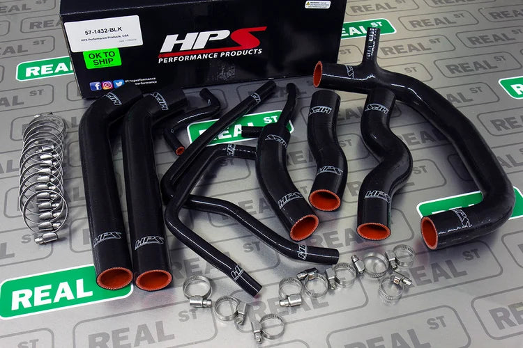 57-1432-BLK HPS Silicone Radiator Hose Black Toyota 2000-2005 MR2 Spyder 1.8L 1ZZ-FED