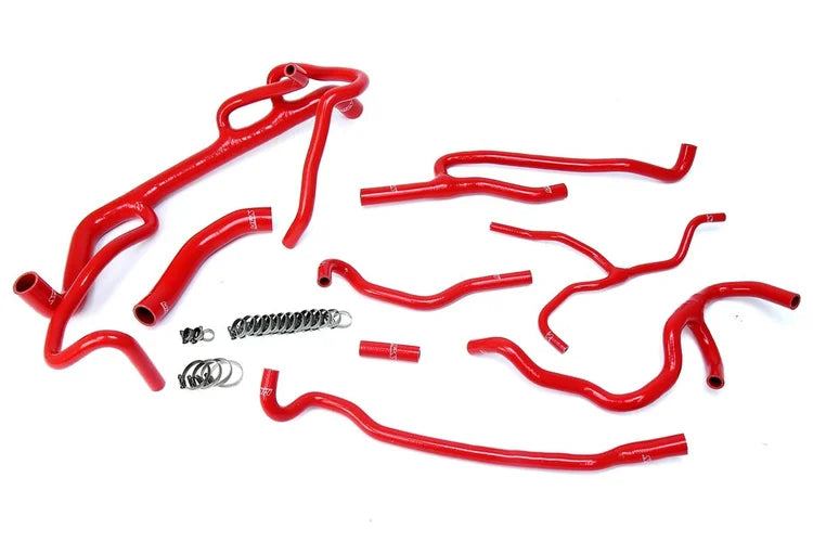 57-1707-RED HPS Red Silicone Radiator + Heater Coolant Hose Kit for 2016-2017 Chevy Camaro SS Coupe 6.2L V8