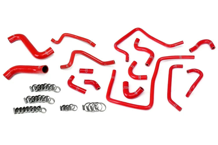 57-1812-RED HPS Red Silicone Radiator Heater Ancillary Coolant Hose Kit for 2002-2003 Subaru Impreza WRX 2.0L