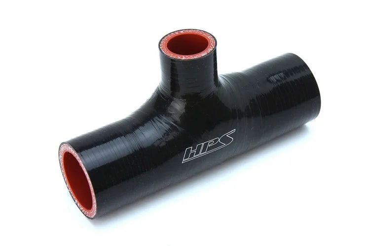 100-THOSE-100-BLK HPS 1" ID 1" ID Branch Black Silicone Coupler Coolant T Hose Tee Adapter