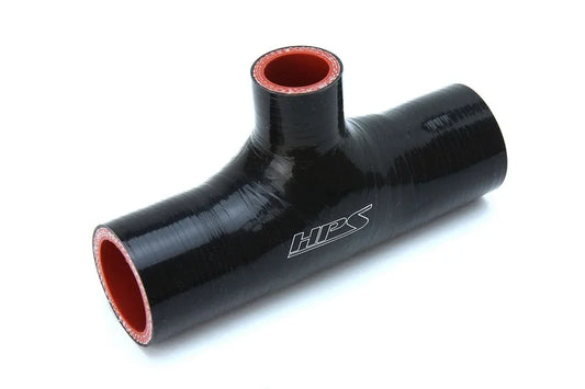 162-THOSE-100-BLK HPS 1-5/8" ID 1" ID Branch Black Silicone Coupler Coolant T Hose Tee Adapter