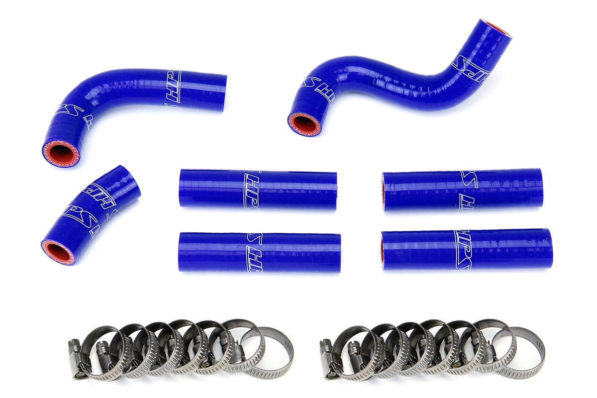 57-1344-BLUE HPS Blue Silicone Heater Hoses 1992-1997 Toyota Land Cruiser FJ80 4.5L I6 without Rear Heater